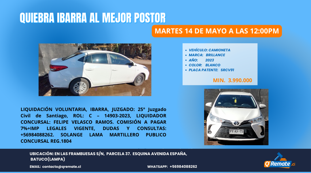 GRAN REMATE DE VEHICULOS 14 DE MAYO