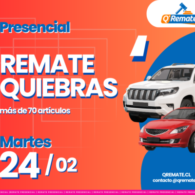 🚗 REMATE DE VEHÍCULOS - MARTES 24 DE FEBRERO