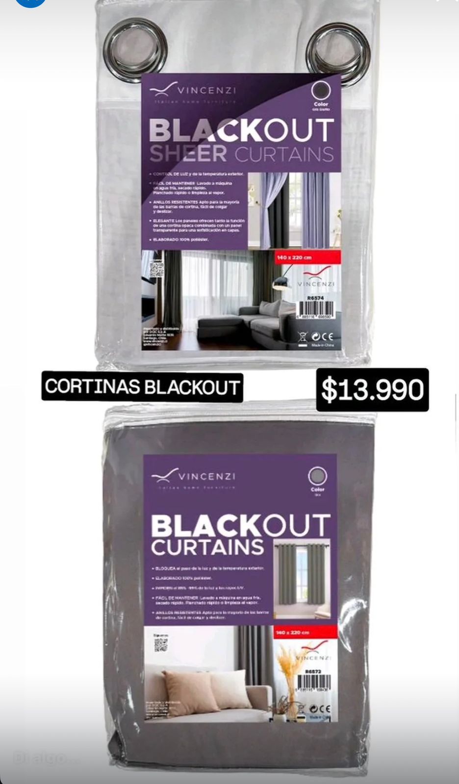 Cortinas BlackOut Vincenzi