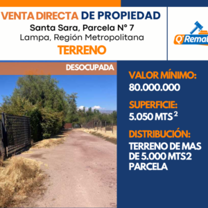 PROPIEDAD LAMPA, SANTA SARA